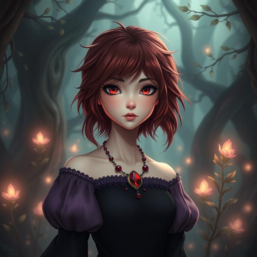 Enchanting Princess with Red Eyes