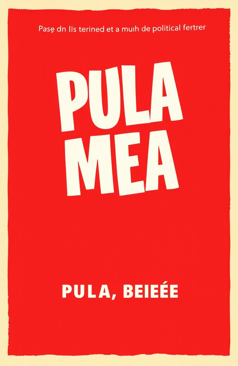 A book cover design featuring a bold, vibrant red background symbolizing passion and political fervor