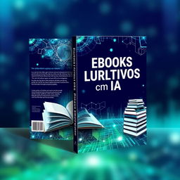 A captivating ebook cover design for 'Ebooks Lucrativos com IA'