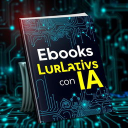 Uma capa de ebook atraente para 'Ebooks Lucrativos com IA'