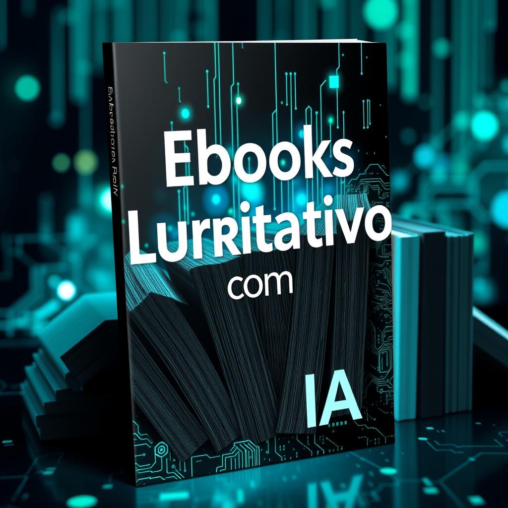 Uma capa de ebook atraente para 'Ebooks Lucrativos com IA'
