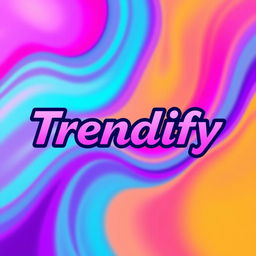 A vibrant and eye-catching profile picture for a YouTube channel named 'Trendify'