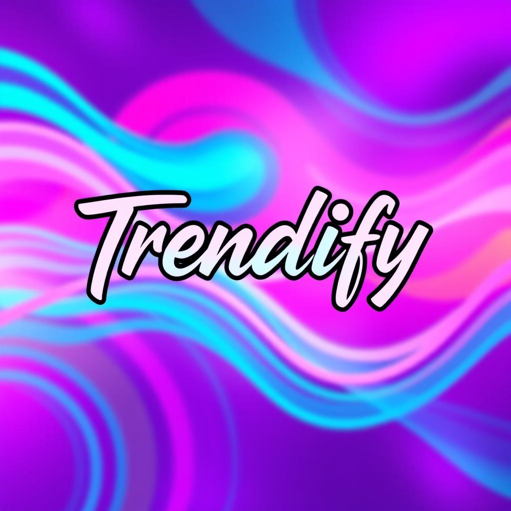 A vibrant and eye-catching profile picture for a YouTube channel named 'Trendify'