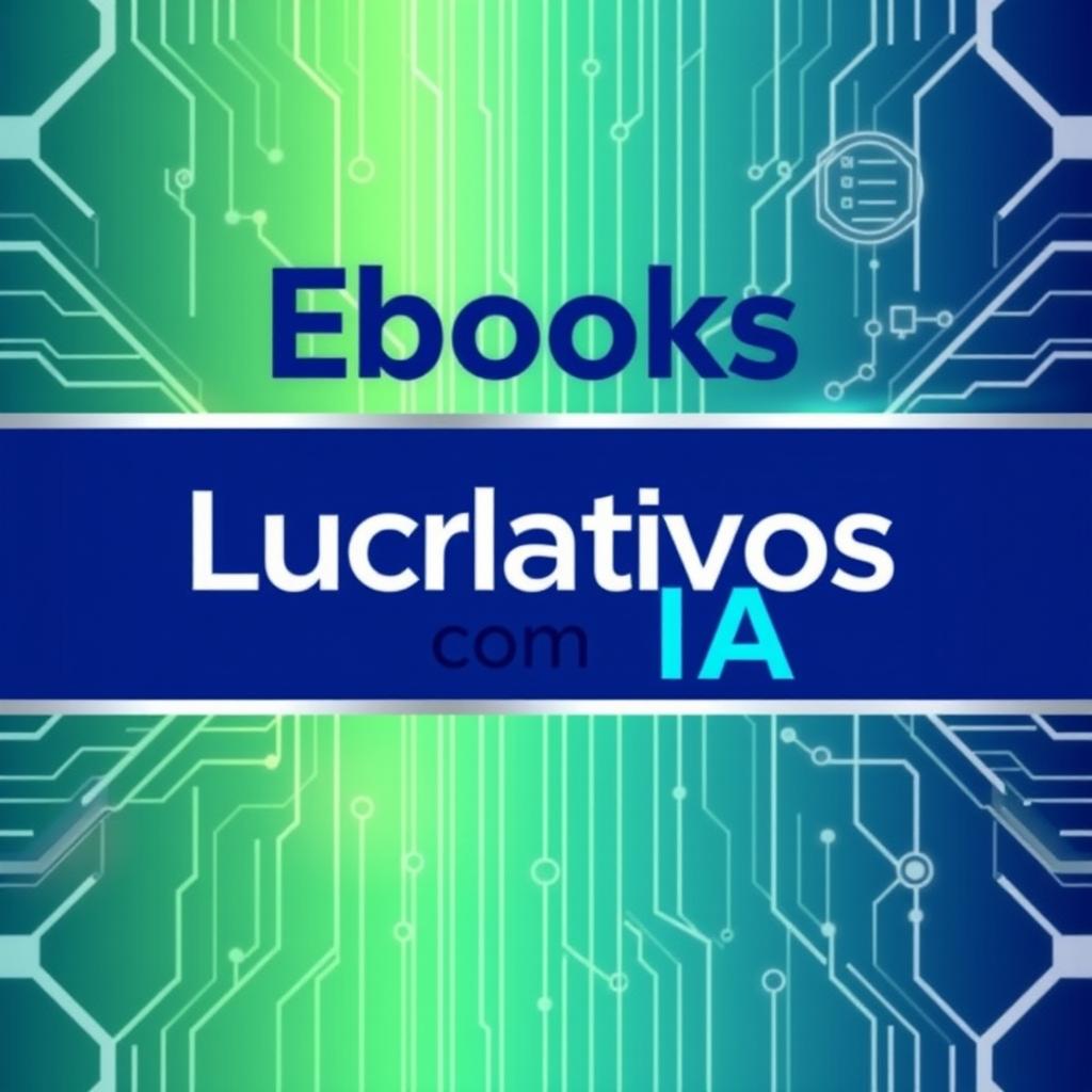 Create a visually appealing ebook cover for 'Ebooks Lucrativos com IA'