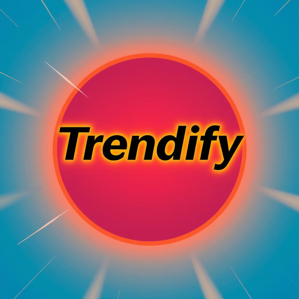 A visually striking profile picture design for a YouTube channel titled 'Trendify'