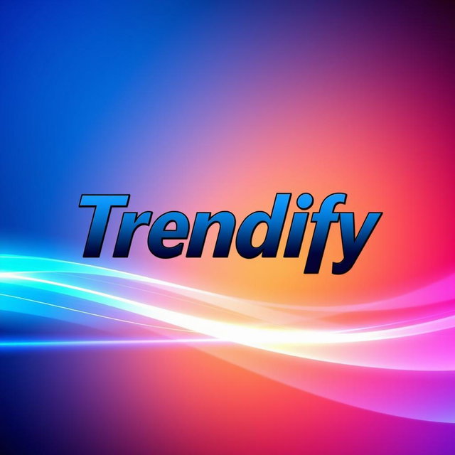 A visually striking profile picture design for a YouTube channel titled 'Trendify'