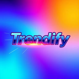 A visually striking profile picture design for a YouTube channel titled 'Trendify'