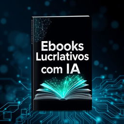 Desenvolva uma capa de ebook para 'Ebooks Lucrativos com IA' que combine modernidade e atratividade