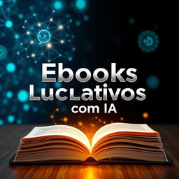 Desenvolva uma capa de ebook para 'Ebooks Lucrativos com IA' que combine modernidade e atratividade