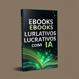 Desenvolva uma capa de ebook para 'Ebooks Lucrativos com IA' que combine modernidade e atratividade