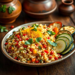 A beautifully arranged plate of Galnash, a traditional dish featuring colorful and vibrant ingredients