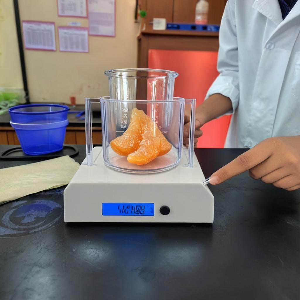 make the beaker and weight measuring disappeared and show an image using that ba