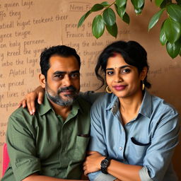 একটি রঙিন ও শৈল্পিক ওয়ালপেপার 'অন্তর্নীল' নামক গানের ব্যান্ডের জন্য, যেখানে ব্যান্ড সদস্যরা গিটার ও ড্রাম বাজাচ্ছে এবং পটভূমিতে বিভিন্ন রঙের বিমূর্ত চিত্র। ওয়ালপেপারে 'অন্তর্নীল' নামটি মোটা, শৈল্পিক চরিতার্থক অক্ষরে ডিজাইন করা আছে, যা ব্যান্ডের পরিচয় তুলে ধরবে। পরিবেশে সংগীত সুর ও বিমূর্ত আকারের সঙ্গে সংযুক্ত অভিব্যক্তি, যাতে গান এবং বাদ্যযন্ত্রের উন্মাদনা প্রকাশ পায়। রঙের প্যালেট হবে গাঢ় নীল, উজ্জ্বল লাল এবং বিদ্যুৎ সিএ এই উন্মাদনা ও উত্তেজনার অনুভূতি দেওয়ার জন্য।