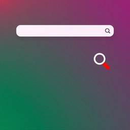 A banner with a pixelated gradient background transitioning from red in the top left corner to black in the bottom right corner