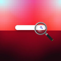 A vibrant banner featuring a pixelated gradient background that transitions from red in the top left corner to black in the bottom right corner