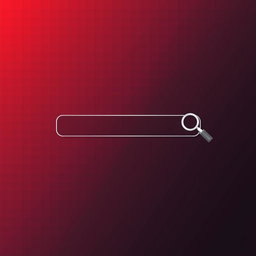 A banner with a pixelated gradient background that transitions from red in the top left corner to black in the bottom right corner