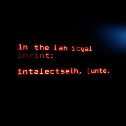 A terminal interface featuring a sleek black background with bright red text displayed prominently