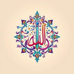 A beautifully designed artistic representation of the Arabic numeral '1', with intricate calligraphy and vibrant colors