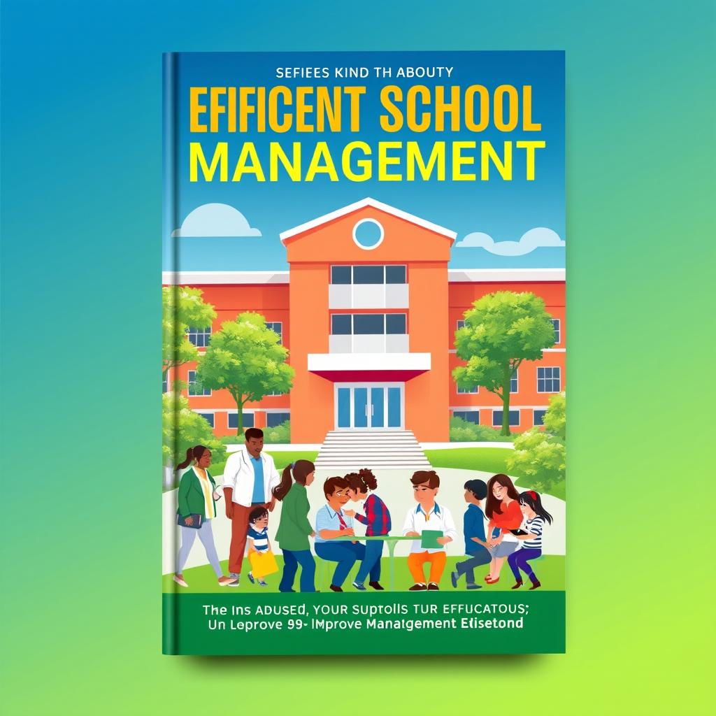 Cover design for a book about efficient school management