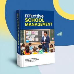 A book cover design focused on school management, featuring a symbolic representation of an organized classroom environment