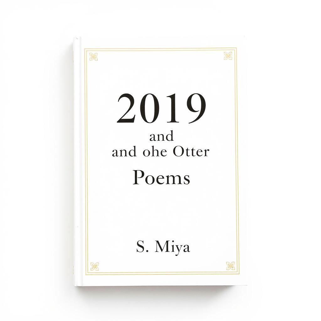A classical and sophisticated white poetry book cover featuring the title '2019 and Other Poems' in a traditional, serif font that conveys elegance and timelessness