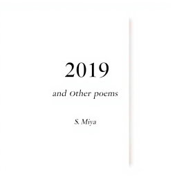 A classical A4 fullscreen poetry book cover, entirely in a clean, bright white background