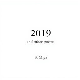 A classical A4 fullscreen poetry book cover, entirely in a clean, bright white background