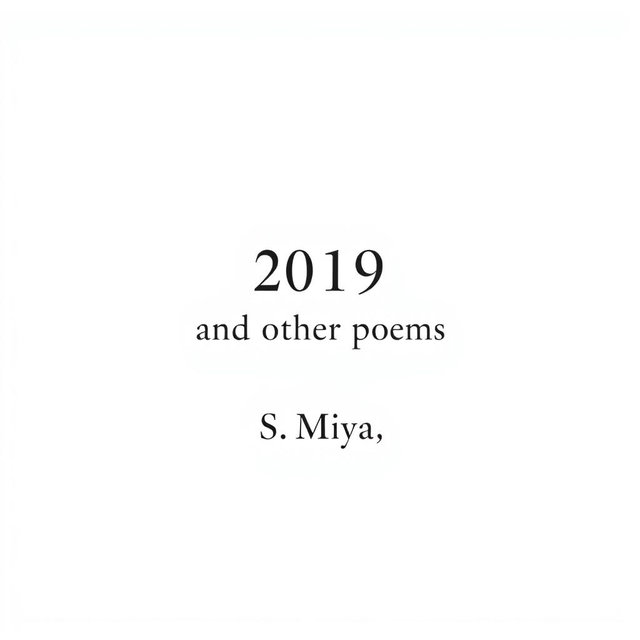 A classical A4 fullscreen poetry book cover featuring a pristine white background