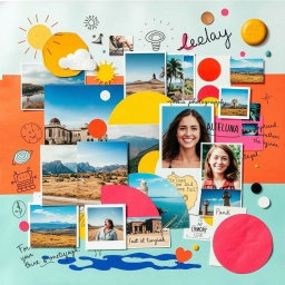 A creative photomontage featuring a vibrant mix of amateur photography styles