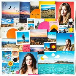 A creative photomontage featuring a vibrant mix of amateur photography styles