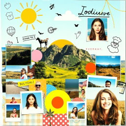 A creative photomontage featuring a vibrant mix of amateur photography styles