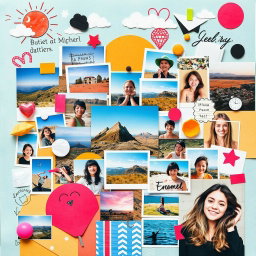 A creative photomontage featuring a vibrant mix of amateur photography styles