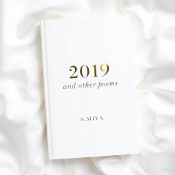 An elegant and minimalist book cover design featuring a soft white background