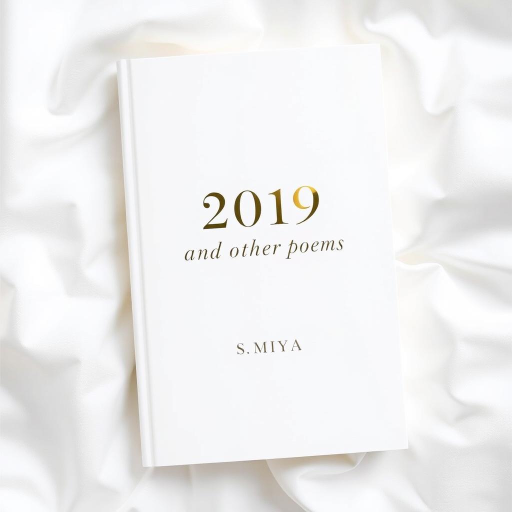 An elegant and minimalist book cover design featuring a soft white background
