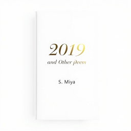 An elegant fullscreen book cover design with a pristine white background