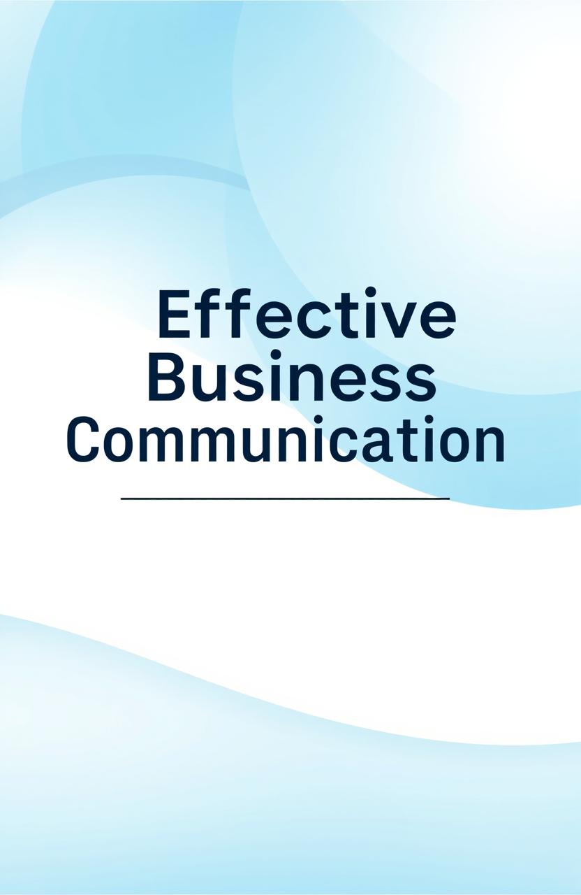 A clean and professional book cover design for a business communication book