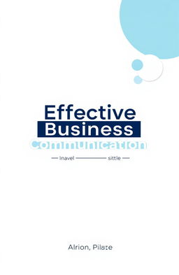 A clean and professional book cover design for a business communication book