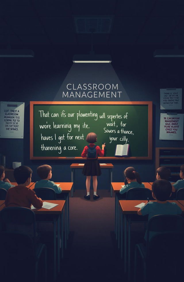 A dark-themed illustration that emphasizes the importance of classrooms and effective classroom management