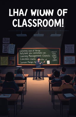 A dark-themed illustration that emphasizes the importance of classrooms and effective classroom management