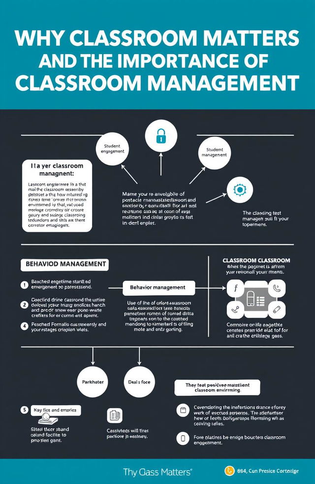 A visually compelling infographic titled 'Why Classroom Matters and the Importance of Classroom Management'