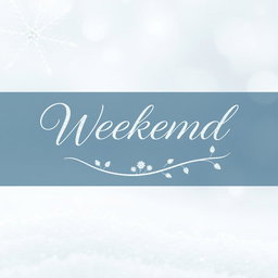 A stylish logo design for an online jewelry shop named 'Weekend' featuring a winter theme