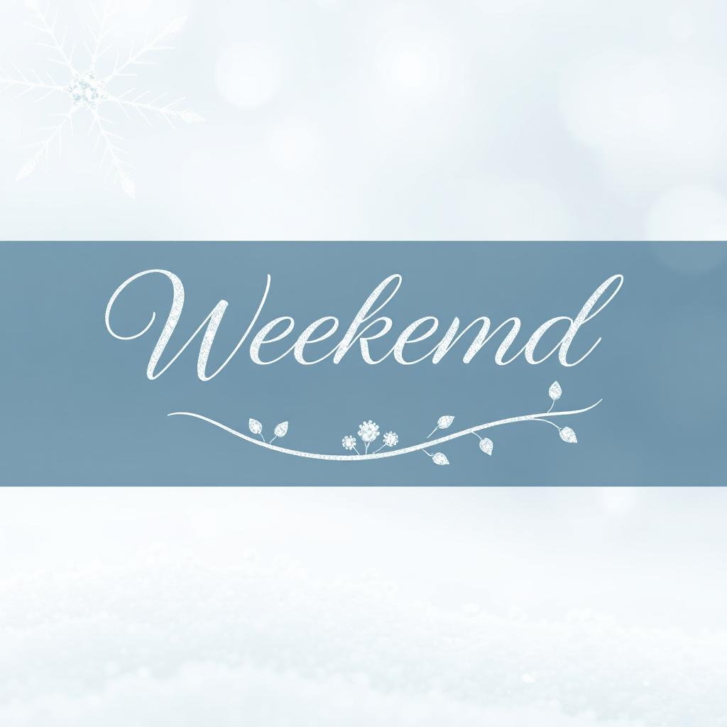 A stylish logo design for an online jewelry shop named 'Weekend' featuring a winter theme
