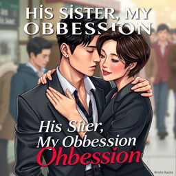 A book cover featuring the title "His Sister, My Obsession" prominently displayed