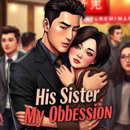 A book cover featuring the title "His Sister, My Obsession" prominently displayed