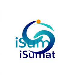 A modern and sleek logo design for 'iSumat'