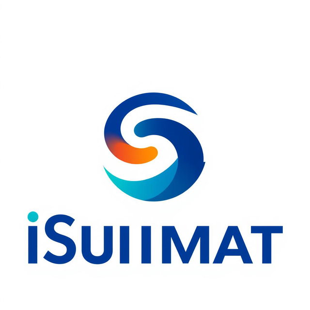 A modern and sleek logo design for 'iSumat'