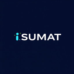 A sleek and modern logo design for 'iSUMAT'