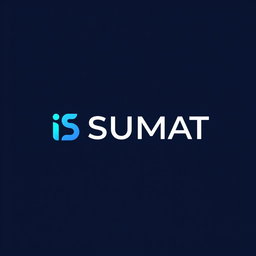 A sleek and modern logo design for 'iSUMAT'