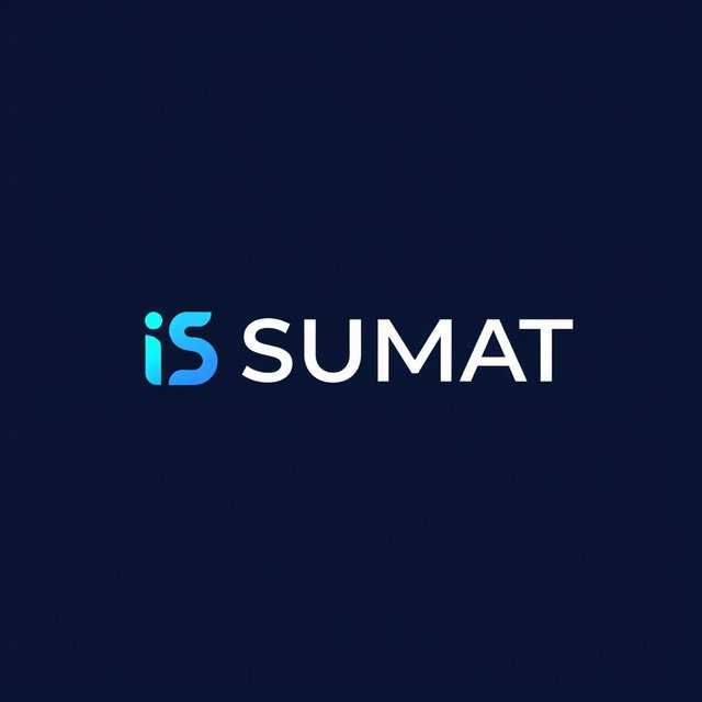 A sleek and modern logo design for 'iSUMAT'