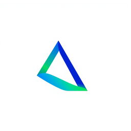 A modern and sleek logo design featuring a stylized letter 'A' blended with geometric shapes